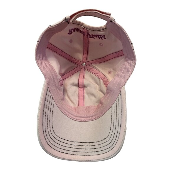 Rascal Flatts Women’s Distressed Trucker Hat – Black & Pink Embroidered RF Logo - Picture 5 of 5